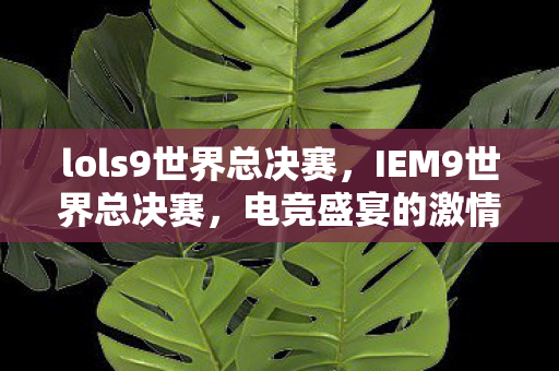 lols9世界总决赛，IEM9世界总决赛，电竞盛宴的激情碰撞