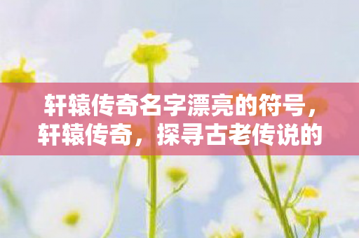轩辕传奇名字漂亮的符号，轩辕传奇，探寻古老传说的奇幻世界