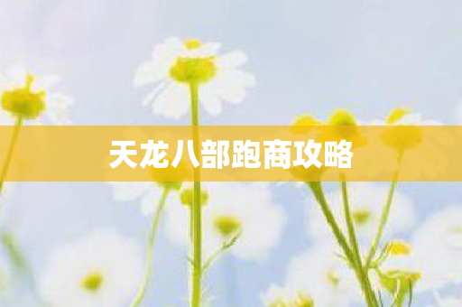 天龙八部跑商攻略 天龙八部跑商攻略