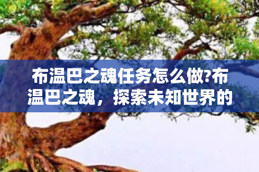布温巴之魂任务怎么做?布温巴之魂,探索未知世界的奇幻之旅 布温巴之魂任务怎么做?布温巴之魂,探索未知世界的奇幻之旅