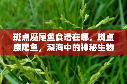 斑点魔尾鱼食谱在哪,斑点魔尾鱼,深海中的神秘生物 斑点魔尾鱼食谱在哪,斑点魔尾鱼,深海中的神秘生物