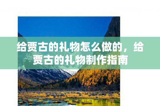 给贾古的礼物怎么做的,给贾古的礼物制作指南 给贾古的礼物怎么做的,给贾古的礼物制作指南
