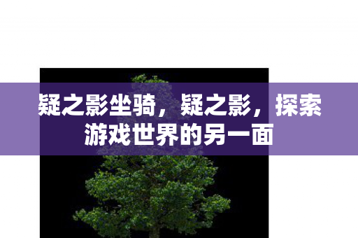 疑之影坐骑，疑之影，探索游戏世界的另一面