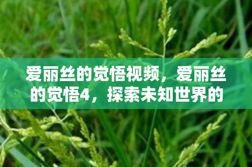 爱丽丝的觉悟视频,爱丽丝的觉悟4,探索未知世界的勇气与智慧 爱丽丝的觉悟视频,爱丽丝的觉悟4,探索未知世界的勇气与智慧