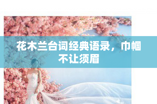 花木兰台词经典语录,巾帼不让须眉 花木兰台词经典语录,巾帼不让须眉