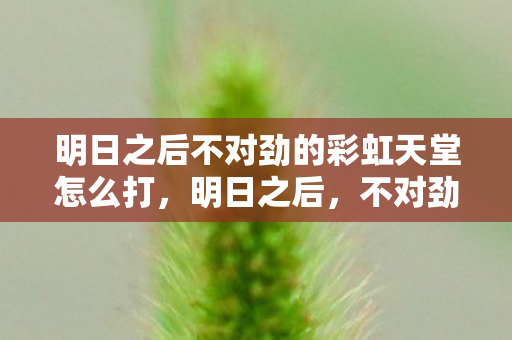 明日之后不对劲的彩虹天堂怎么打，明日之后，不对劲的彩虹天堂