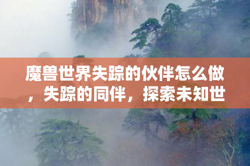 魔兽世界失踪的伙伴怎么做，失踪的同伴，探索未知世界的冒险与风险