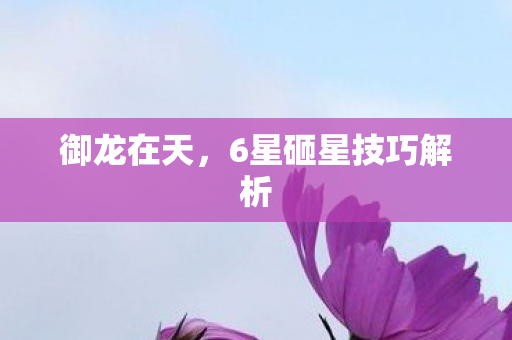 御龙在天,6星砸星技巧解析 御龙在天,6星砸星技巧解析