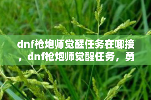 dnf枪炮师觉醒任务在哪接,dnf枪炮师觉醒任务,勇者的蜕变之路 dnf枪炮师觉醒任务在哪接,dnf枪炮师觉醒任务,勇者的蜕变之路
