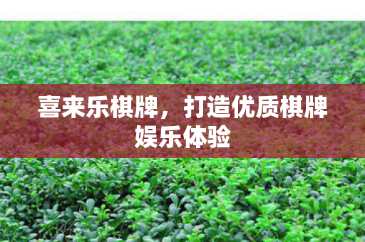 喜来乐棋牌，打造优质棋牌娱乐体验
