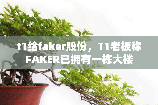 t1给faker股份，T1老板称FAKER已拥有一栋大楼