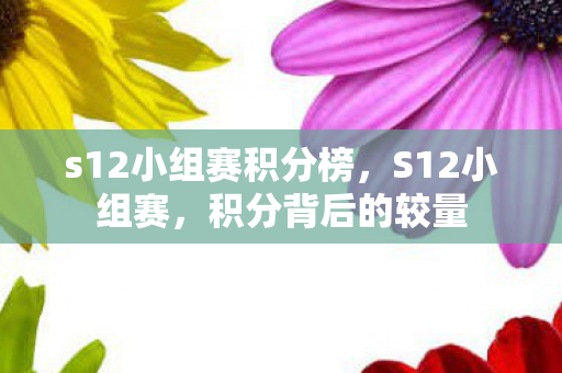s12小组赛积分榜,S12小组赛,积分背后的较量 s12小组赛积分榜,S12小组赛,积分背后的较量