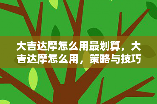 大吉达摩怎么用最划算,大吉达摩怎么用,策略与技巧 大吉达摩怎么用最划算,大吉达摩怎么用,策略与技巧