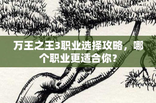 万王之王3职业选择攻略,哪个职业更适合你? 万王之王3职业选择攻略,哪个职业更适合你?