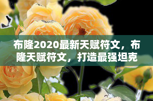 布隆2020最新天赋符文图片