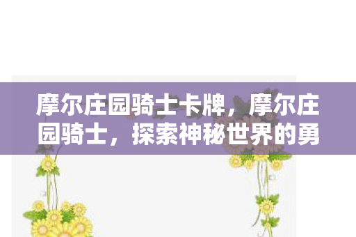摩尔庄园骑士卡牌,摩尔庄园骑士,探索神秘世界的勇者之旅 摩尔庄园骑士卡牌,摩尔庄园骑士,探索神秘世界的勇者之旅