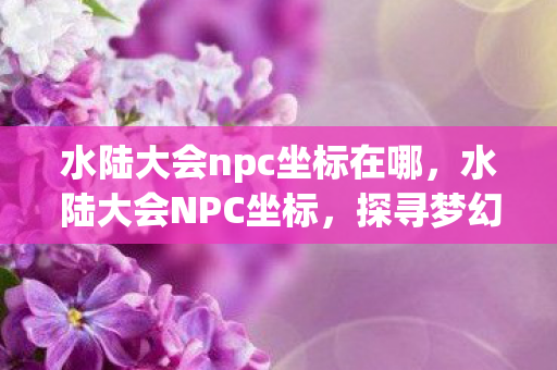 水陆大会npc坐标在哪,水陆大会NPC坐标,探寻梦幻西游的古老传说 水陆大会npc坐标在哪,水陆大会NPC坐标,探寻梦幻西游的古老传说