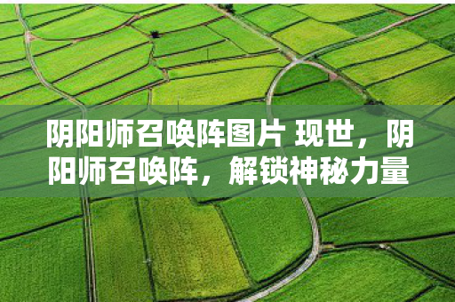 阴阳师召唤阵图片 现世,阴阳师召唤阵,解锁神秘力量的神秘符文 阴阳师召唤阵图片 现世,阴阳师召唤阵,解锁神秘力量的神秘符文
