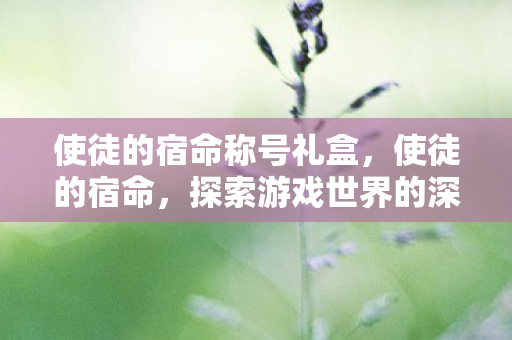 使徒的宿命称号礼盒,使徒的宿命,探索游戏世界的深层意义 使徒的宿命称号礼盒,使徒的宿命,探索游戏世界的深层意义
