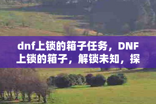 dnf上锁的箱子任务,DNF上锁的箱子,解锁未知,探索无限可能 dnf上锁的箱子任务,DNF上锁的箱子,解锁未知,探索无限可能