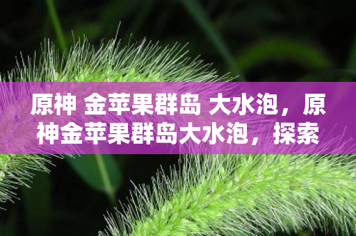 原神 金苹果群岛 大水泡,原神金苹果群岛大水泡,探索未知海域的奇幻之旅 原神 金苹果群岛 大水泡,原神金苹果群岛大水泡,探索未知海域的奇幻之旅