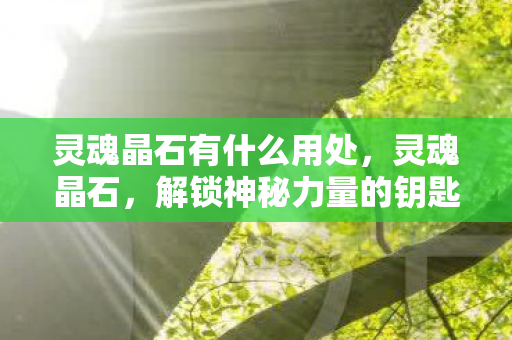灵魂晶石有什么用处,灵魂晶石,解锁神秘力量的钥匙 灵魂晶石有什么用处,灵魂晶石,解锁神秘力量的钥匙