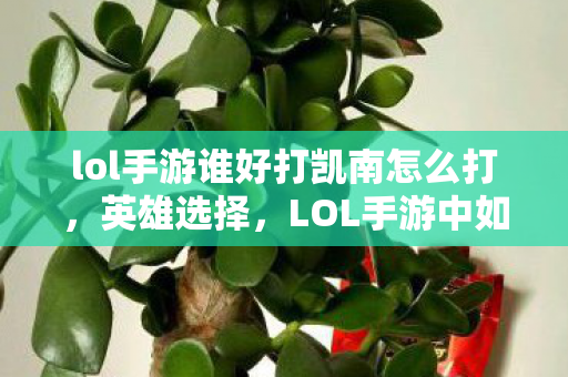 lol手游谁好打凯南怎么打，英雄选择，LOL手游中如何有效对抗凯南