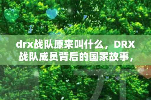 drx战队原来叫什么,DRX战队成员背后的国家故事,探索多元文化的电竞力量 drx战队原来叫什么,DRX战队成员背后的国家故事,探索多元文化的电竞力量