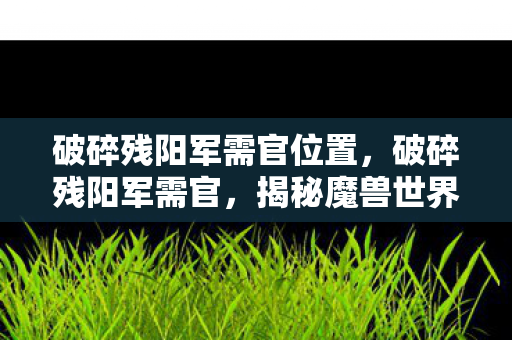 揭秘魔兽世界中隐藏的宝藏图片