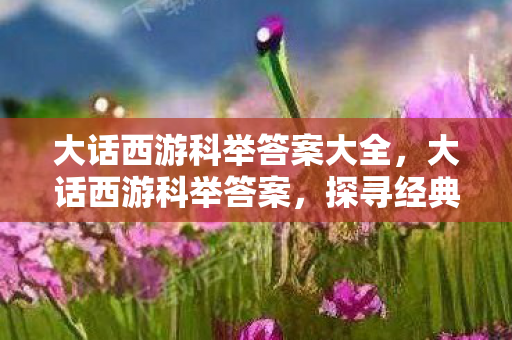 大话西游科举答案大全图片