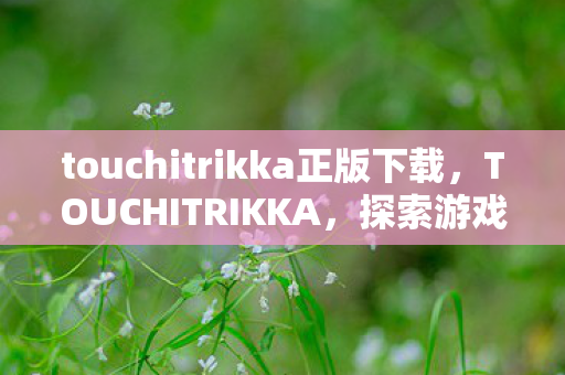 touchitrikka正版下载,TOUCHITRIKKA,探索游戏世界的无限可能 touchitrikka正版下载,TOUCHITRIKKA,探索游戏世界的无限可能