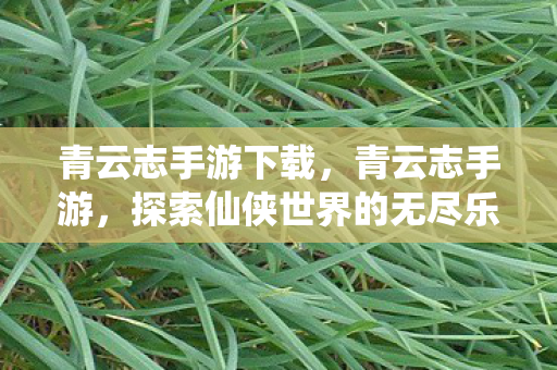探索仙侠世界的无尽乐趣图片