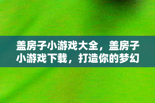 盖房子小游戏大全图片