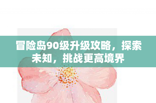 冒险岛90级升级攻略,探索未知,挑战更高境界 冒险岛90级升级攻略,探索未知,挑战更高境界
