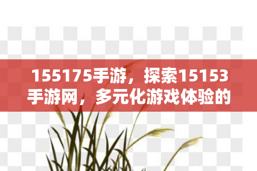 155175手游,探索15153手游网,多元化游戏体验的宝藏 155175手游,探索15153手游网,多元化游戏体验的宝藏