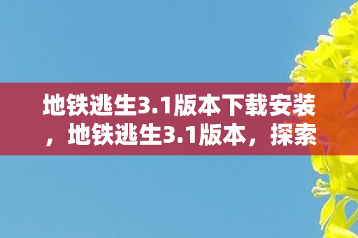 地铁逃生3.1版本下载安装,地铁逃生3.1版本,探索未知,挑战极限 地铁逃生3.1版本下载安装,地铁逃生3.1版本,探索未知,挑战极限