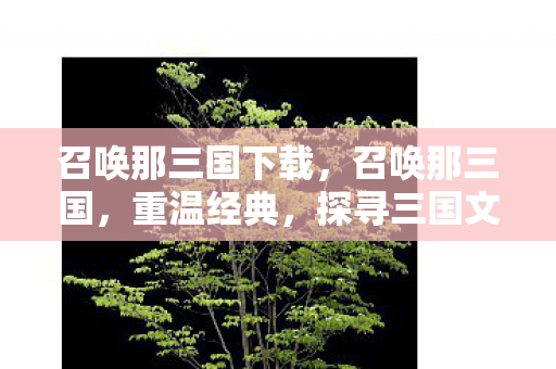 召唤那三国下载,召唤那三国,重温经典,探寻三国文化的魅力 召唤那三国下载,召唤那三国,重温经典,探寻三国文化的魅力