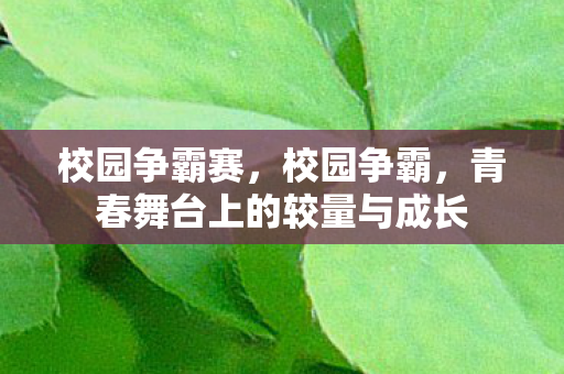 校园争霸赛,校园争霸,青春舞台上的较量与成长 校园争霸赛,校园争霸,青春舞台上的较量与成长