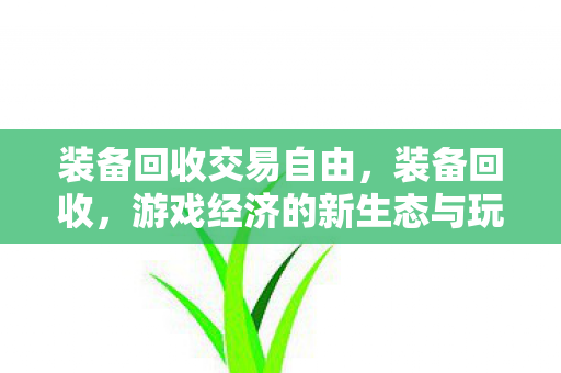 游戏经济的新生态与玩家权益的保障图片