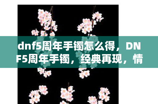 dnf5周年手镯怎么得图片