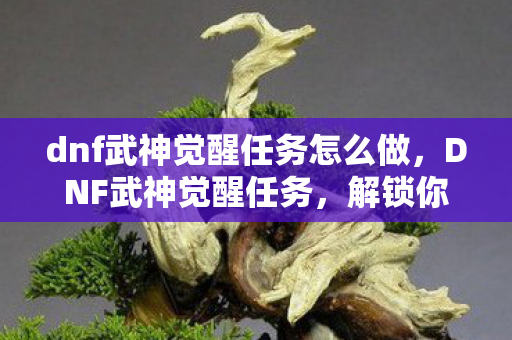 dnf武神觉醒任务怎么做图片