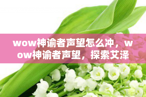 wow神谕者声望怎么冲图片