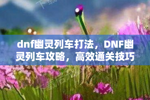 dnf幽灵列车打法，DNF幽灵列车攻略，高效通关技巧与策略