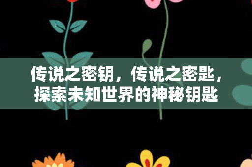 传说之密钥,传说之密匙,探索未知世界的神秘钥匙 传说之密钥,传说之密匙,探索未知世界的神秘钥匙