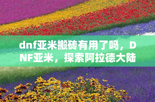 探索阿拉德大陆的财富之旅图片