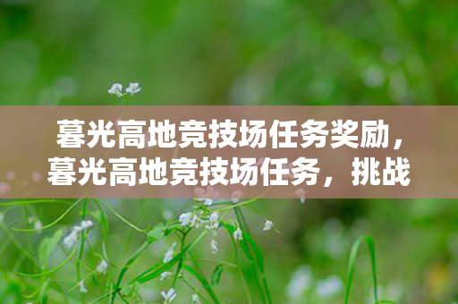暮光高地竞技场任务奖励,暮光高地竞技场任务,挑战与荣耀的交织 暮光高地竞技场任务奖励,暮光高地竞技场任务,挑战与荣耀的交织