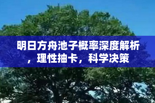 明日方舟池子概率深度解析图片