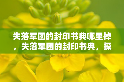 失落军团的封印书典哪里掉图片