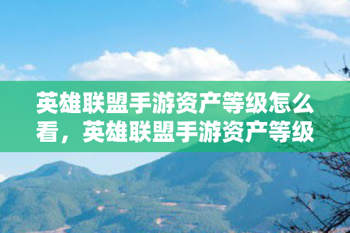 英雄联盟手游资产等级怎么看图片