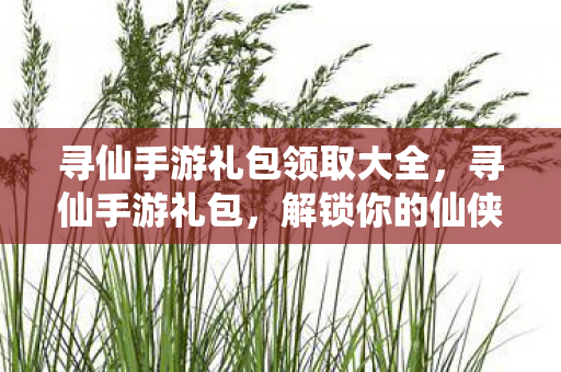 寻仙手游礼包领取大全图片